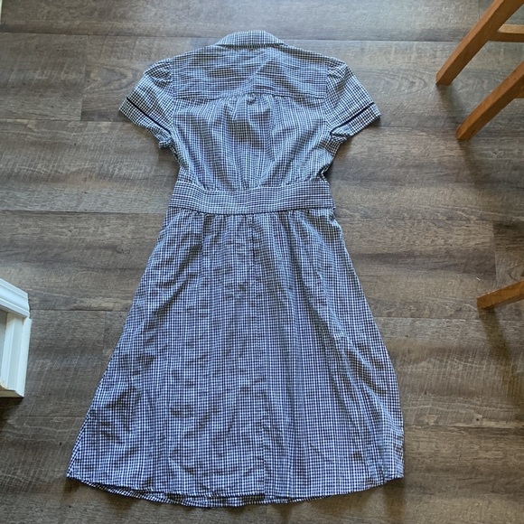 COURT & ROWE Gingham Midi Dress‎ Short Sleeves Black and White Picnic Check - Picture 12 of 14